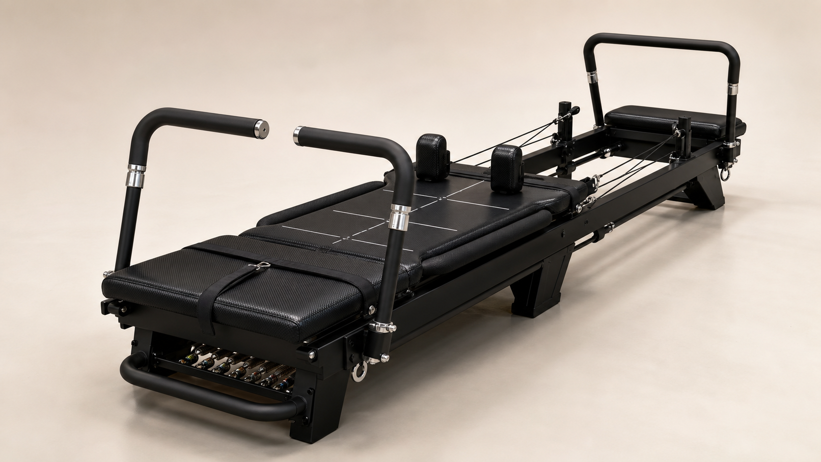 RF-1 Studio commercial reformer machine in black studio finish